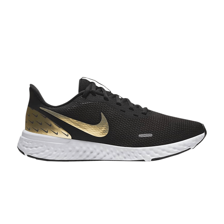 Nike Wmns Revolution 5 Premium 'Black Metallic Gold' — Black/Metallic Gold Grain