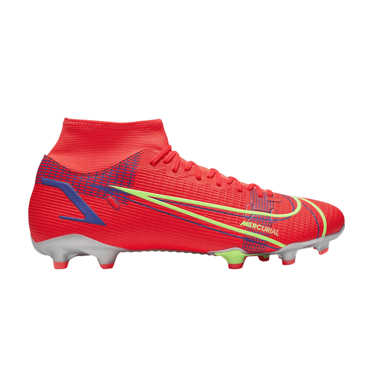 Nike Mercurial Superfly 8 Academy MG 'Bright Crimson Indigo Burst' — Bright Crimson/Indigo Burst/White/Metallic Silver