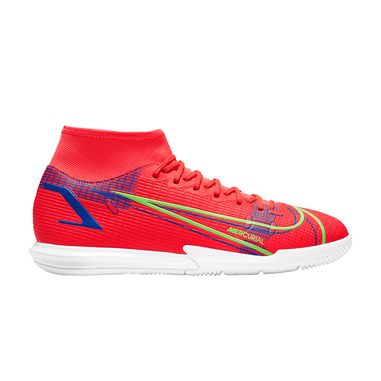 Nike Mercurial Superfly 8 Academy IC 'Bright Crimson Indigo Burst' — Bright Crimson/Indigo Burst/White/Metallic Silver