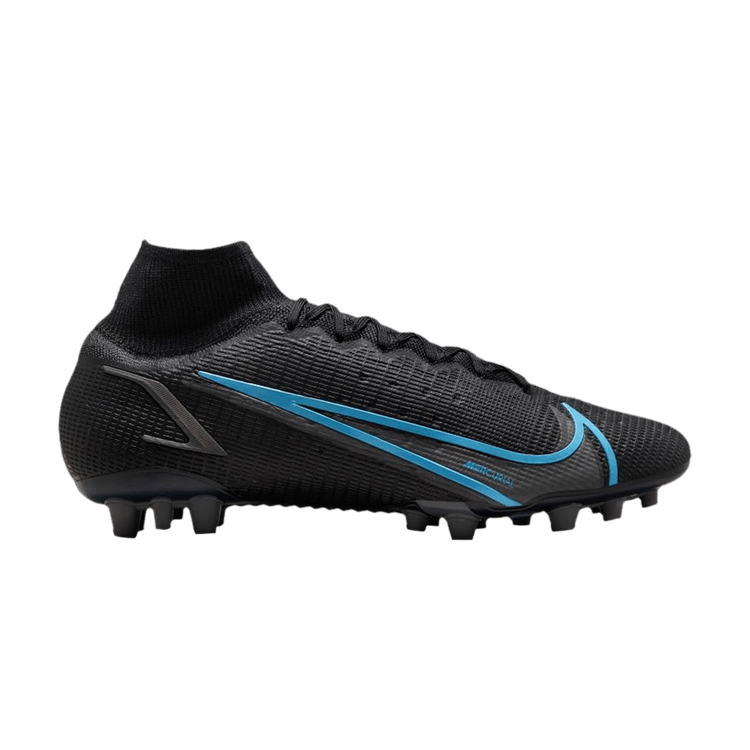 Nike Mercurial Superfly 8 Elite AG 'Black Photo Blue' — Black/Black/Iron Grey