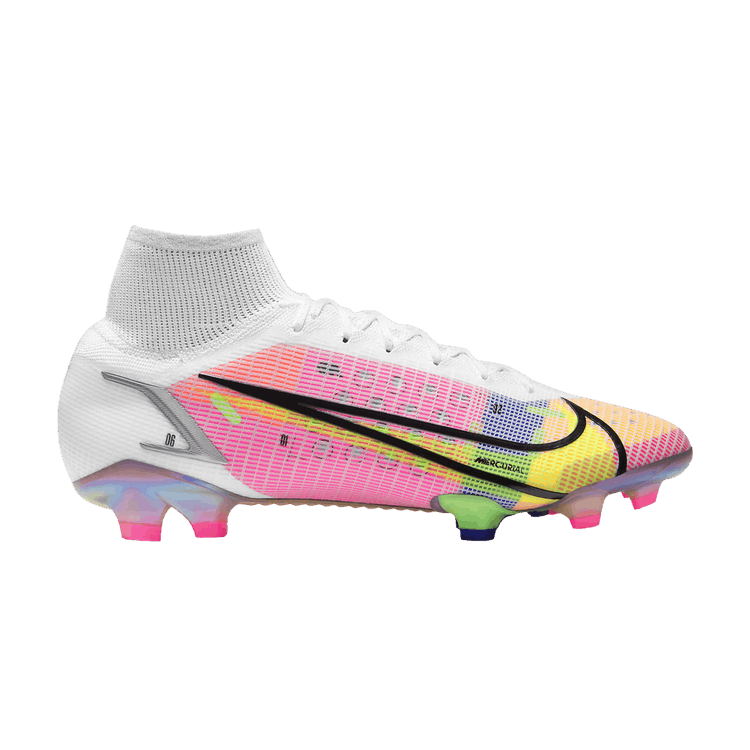 Nike Mercurial Superfly 8 Elite FG 'White Dark Raisin' — White/Dark Raisin/Rage Green/Metallic Silver