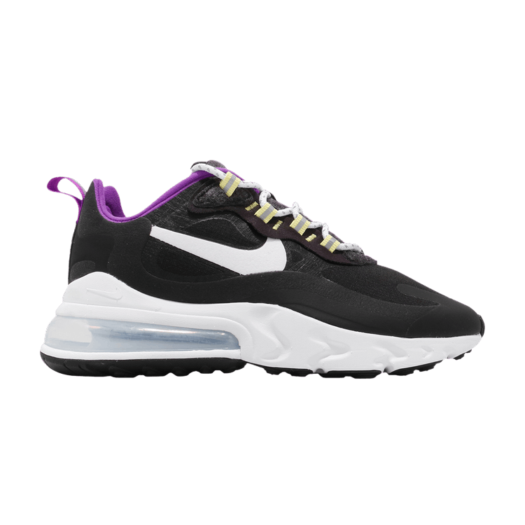 Nike Wmns Air Max 270 React SE 'Black White Vivid Purple' — Black/White/White/Vivid Purple