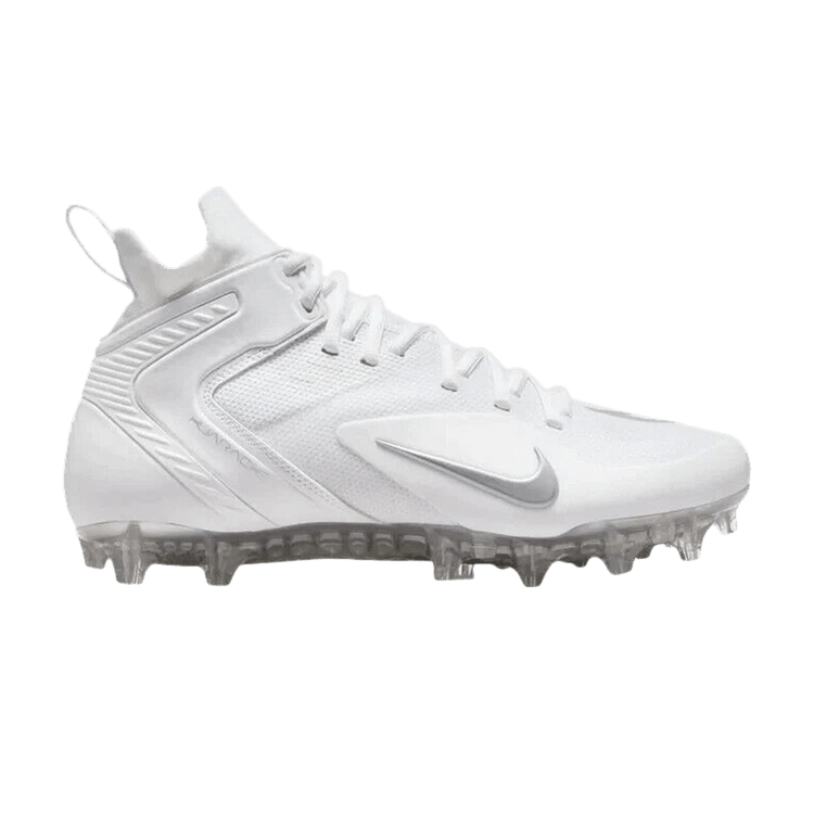 Nike Alpha Huarache 8 Elite LAX 'White Metallic Silver' — White Metallic Silver