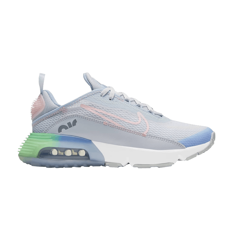 Nike Air Max 2090 SE GS 'Pure Platinum Arctic Punch' — Pure Platinum/Light Liquid Lime/Smoke Grey/Arctic Punch