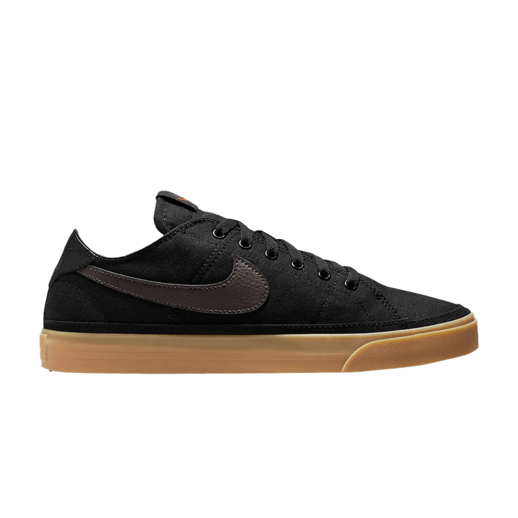 Nike Court Legacy Canvas 'Black Gum' — Black/Gum Light Brown/Team Orange/Velvet Brown