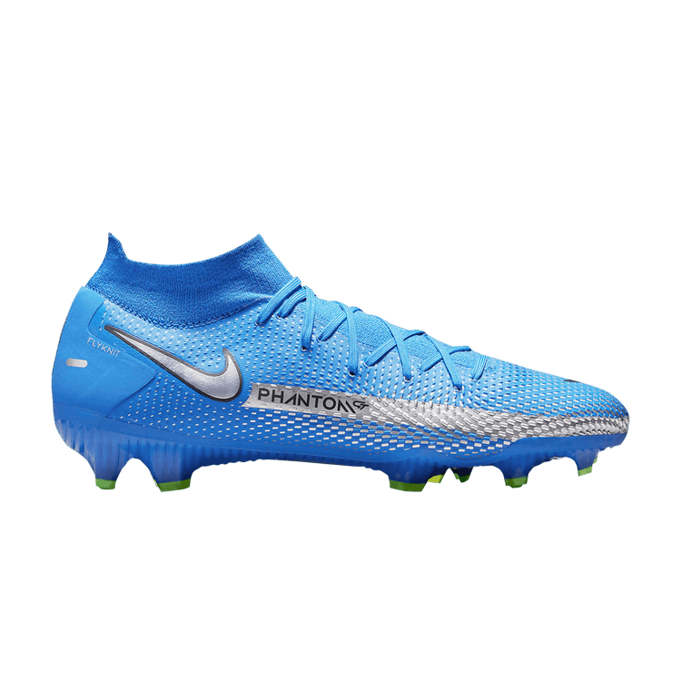 Nike Phantom GT Pro DF FG 'Photo Blue Metallic Silver' — Photo Blue/Rage Green/Metallic Silver