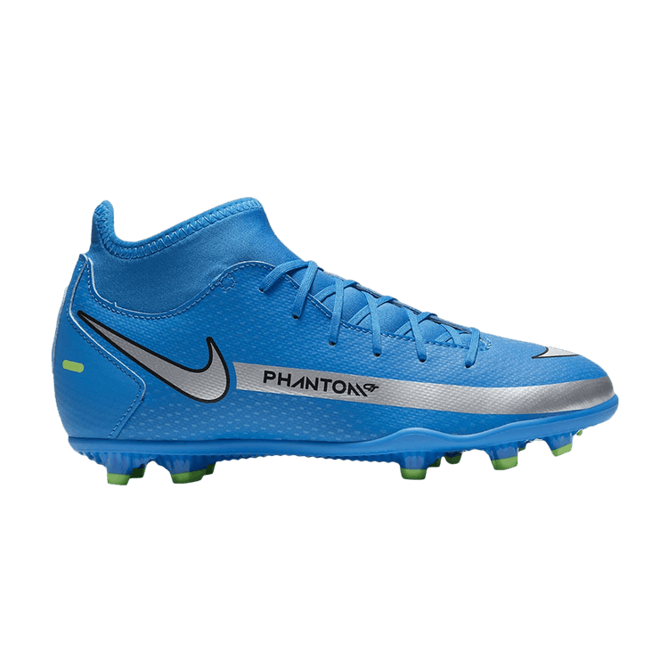 Nike Phantom GT Club DF MG GS 'Photo Blue' — Photo Blue/Rage Green/Metallic Silver