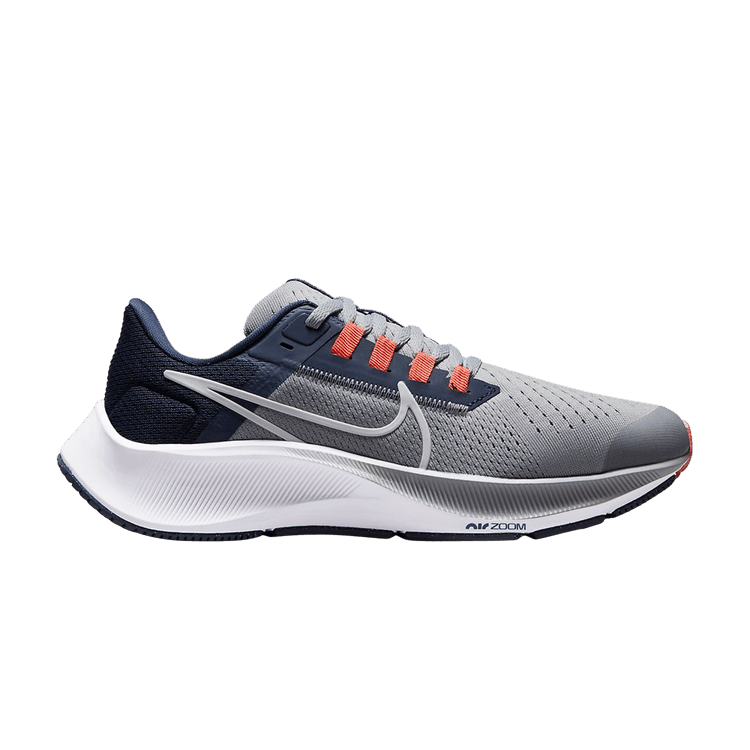 Nike Air Zoom Pegasus 38 GS 'Particle Grey Midnight Navy' — Particle Grey/Midnight Navy/Orange/White