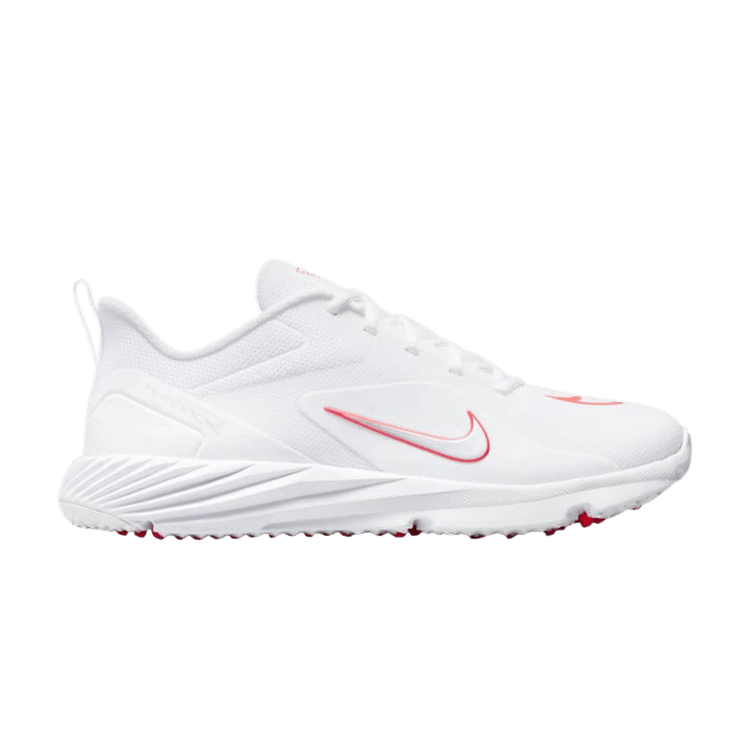 Nike Alpha Huarache 8 Pro TF 'White Bright Crimson' — White/Bright Crimson/Metallic Silver