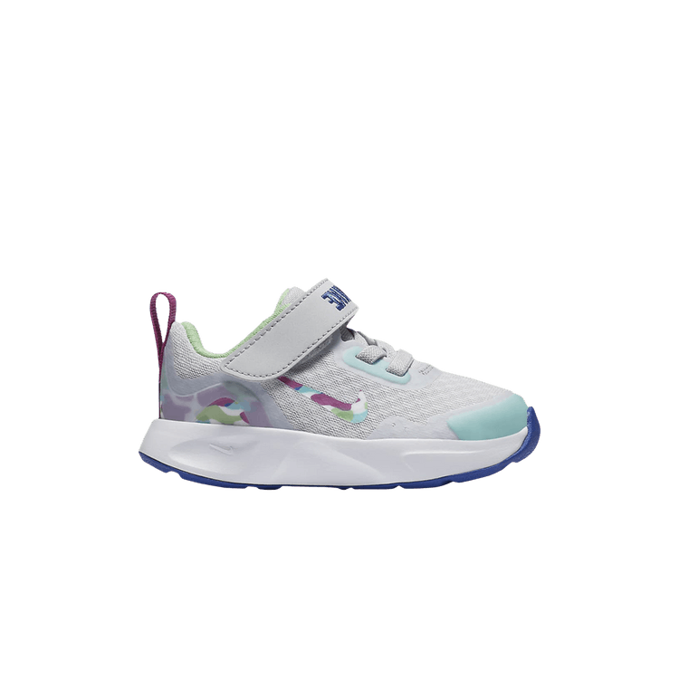 Nike Wearallday TD 'Color Splash Swoosh' — Pure Platinum/Aurora Green/Active Fuchsia/Multi-Color