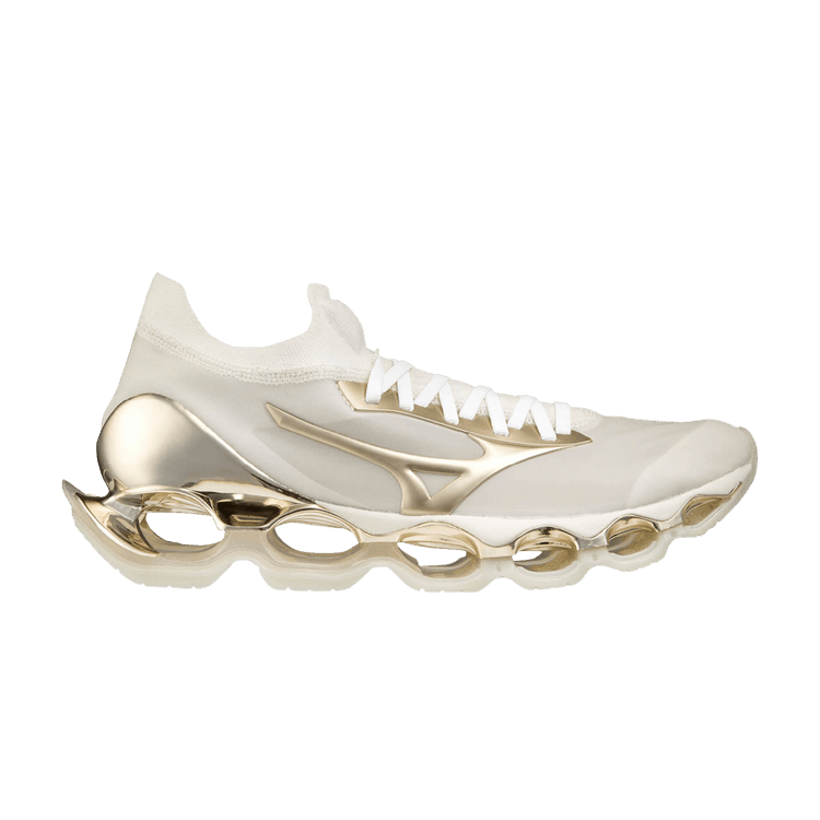 Hajime Sorayama x Mizuno Wave Prophecy 'White Champagne Gold' — White/Champagne Gold/White