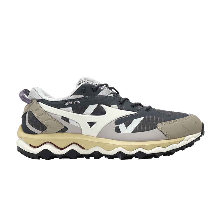 Mizuno Wave Mujin TL GORE-TEX 'Ebony Khaki' — Ebony/Pristine/Vintage Khaki