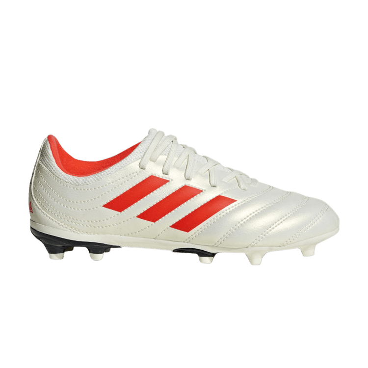 Adidas Copa 19.3 FG J 'White Solar' — Off White/Solar Red/Core Black