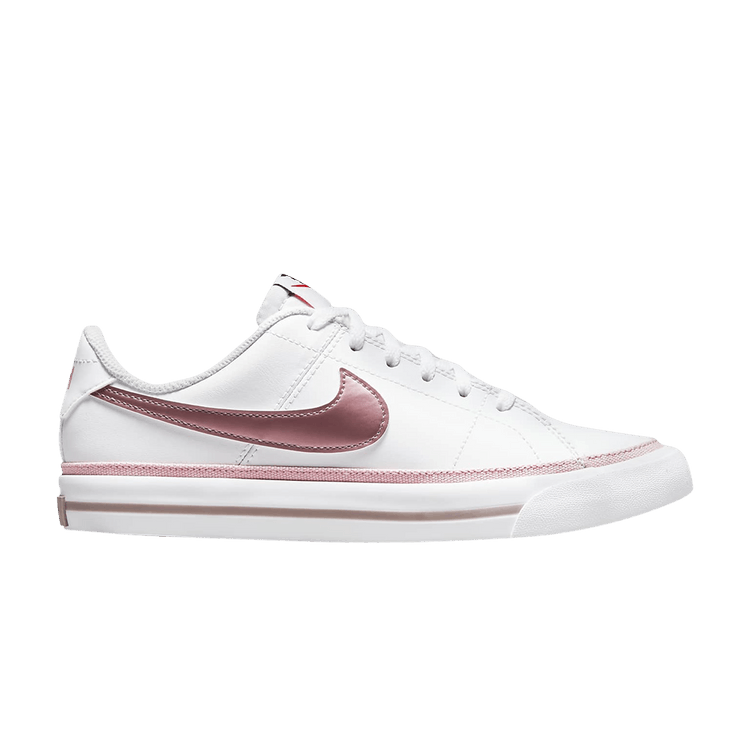 Nike Court Legacy GS 'White Pink Glaze' — White/Light Violet Ore/Pink Glaze