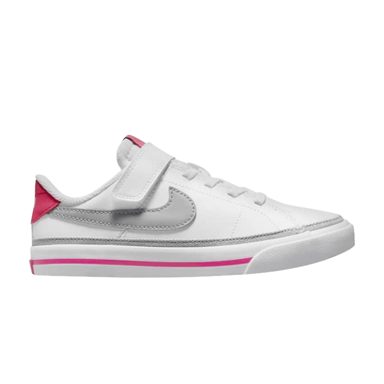 Nike Court Legacy PS 'White Pink Prime Light Smoke Grey' — White/Pink Prime/Kumquat/Light Smoke Grey