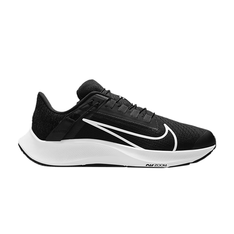 Nike Wmns Air Zoom Pegasus 38 FlyEase Wide 'Black White' — Black/Anthracite/Volt/White