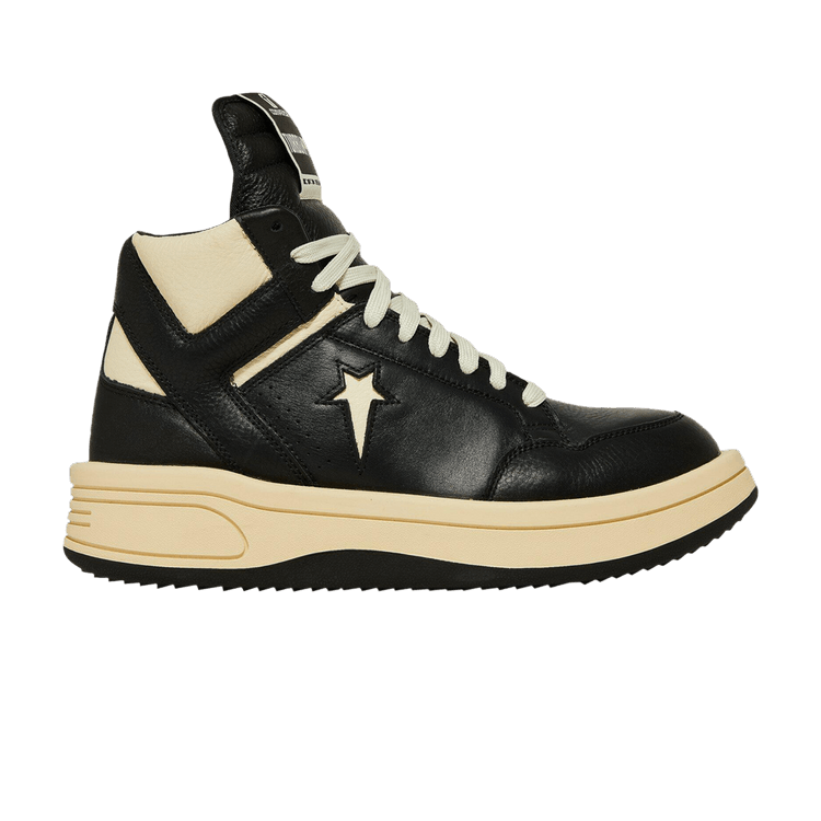 Converse x Rick Owens DRKSHDW TURBOWPN Mid 'Black Cloud Cream' — Black/Cloud Cream/Egret
