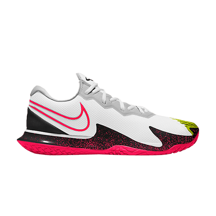 Nike Court Air Zoom Vapor Cage 4 Wide 'Hot Lime Solar Red' — White/Hot Lime/Neo Turquoise/Solar Red