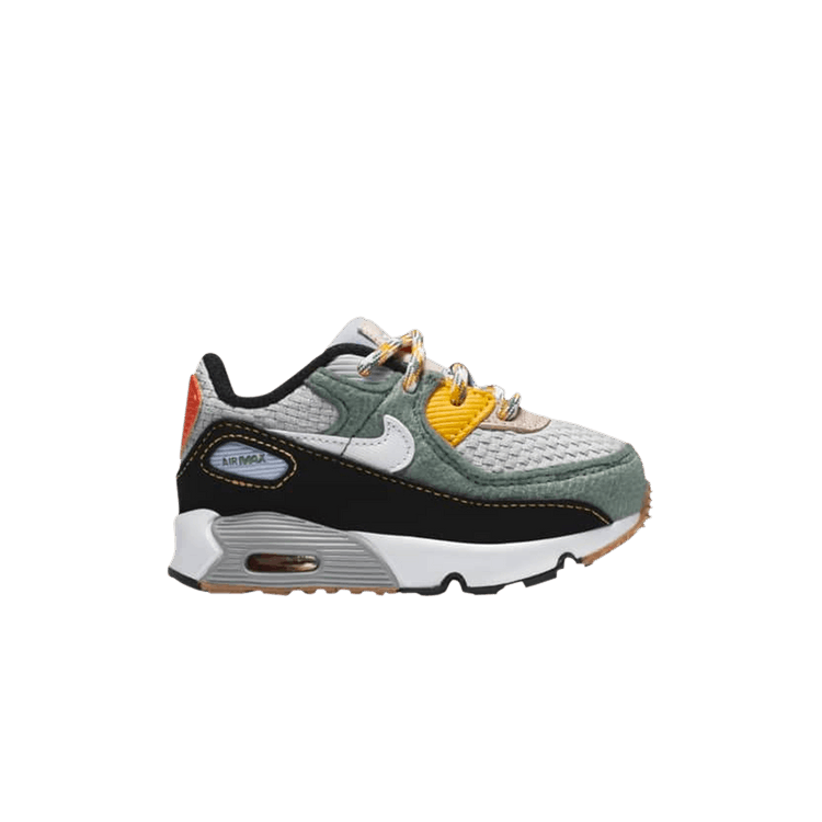 Nike Air Max 90 TD 'Swoosh Compass' — Spiral Sage/Black/University Gold/White