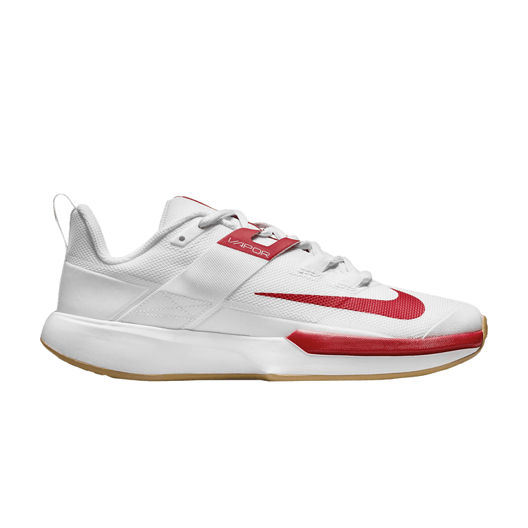 Wmns NikeCourt Vapor Lite 'White University Red' — White/Wheat/University Red