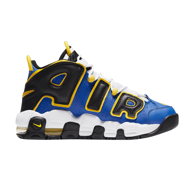 Nike Air More Uptempo GS 'Peace, Love, and Basketball' — Game Royal/Speed Yellow/Black