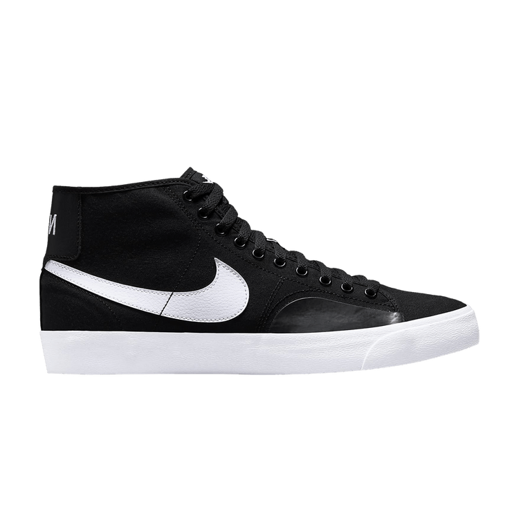 Nike Blazer Court Mid SB 'Black White' — Black/Black/White