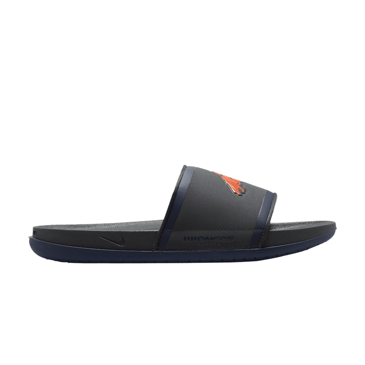 Nike NFL x Offcourt Slide 'Denver Broncos' — Anthracite/College Navy/Brilliant Orange