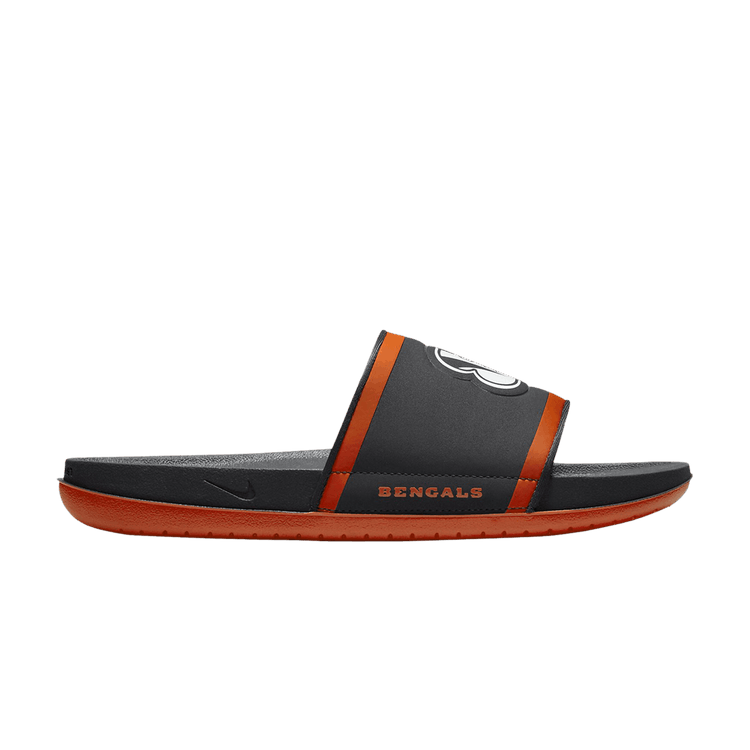 NFL x Nike Offcourt Slide 'Cincinnati Bengals' — Anthracite/University Orange/White