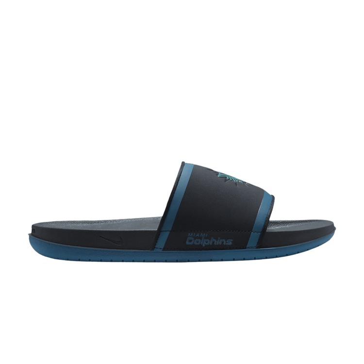 NFL x Nike Offcourt Slide 'Miami Dolphins 2023' — Anthracite/Marina/Turbo Green