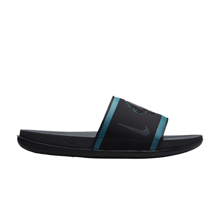 NFL x Nike OffCourt Slide 'Jacksonville Jaguars' — Black/Blustery/Ochre/Anthracite
