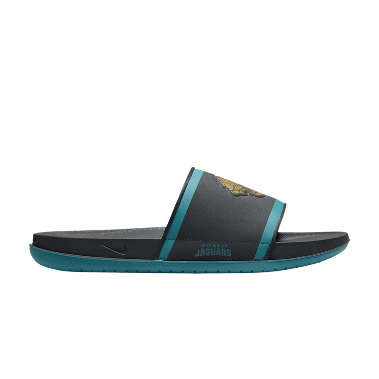 NFL x Nike Offcourt Slide 'Jacksonville Jaguars' — Anthracite/Blustery/Ochre