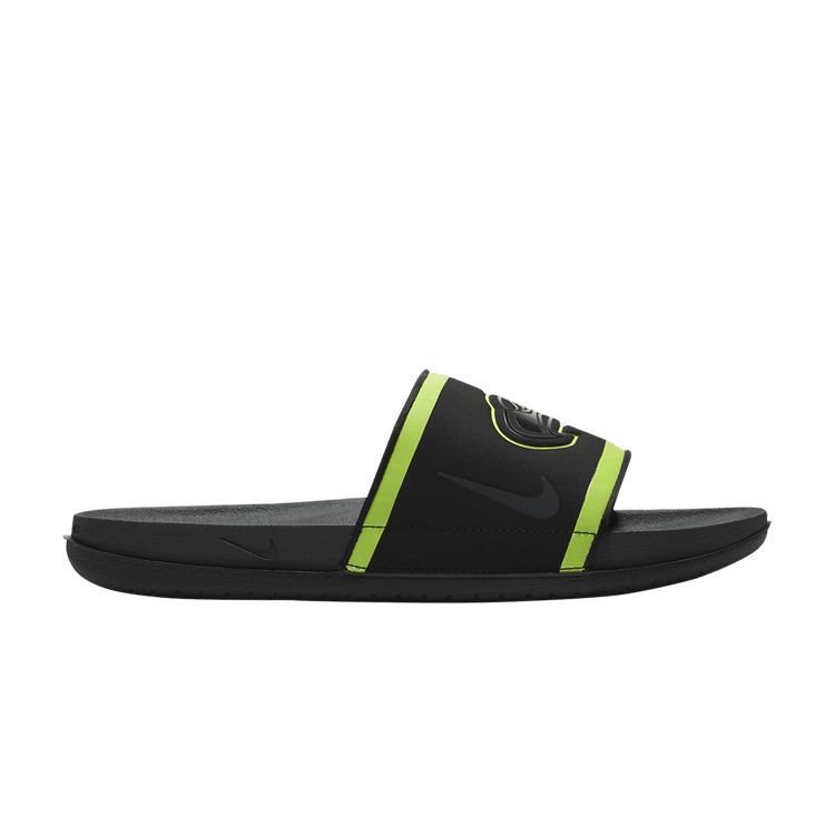 Nike NFL x OffCourt Slide 'Seattle Seahawks' — Black/Action Green/College Navy/Anthracite
