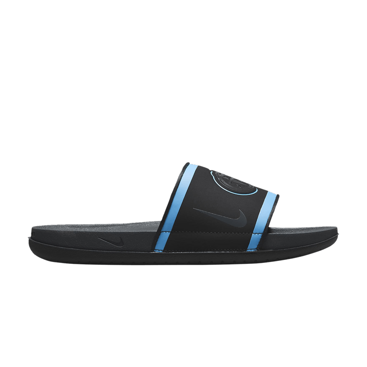 NFL x Nike OffCourt Slide 'Tennessee Titans 2022' — Black/Coast/College Navy/Anthracite
