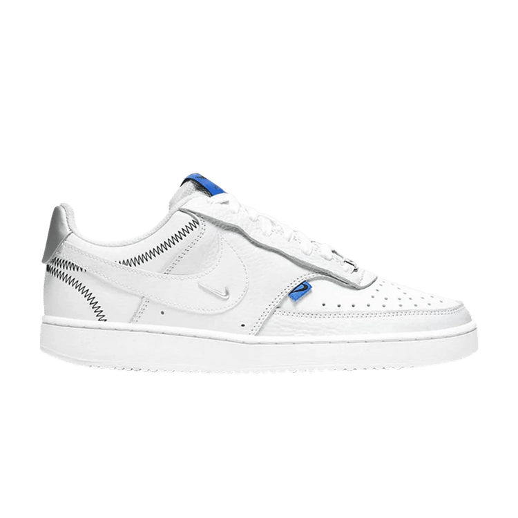 Nike Wmns Court Vision Low SE 'White Metallic Silver' — White/White/Metallic Silver