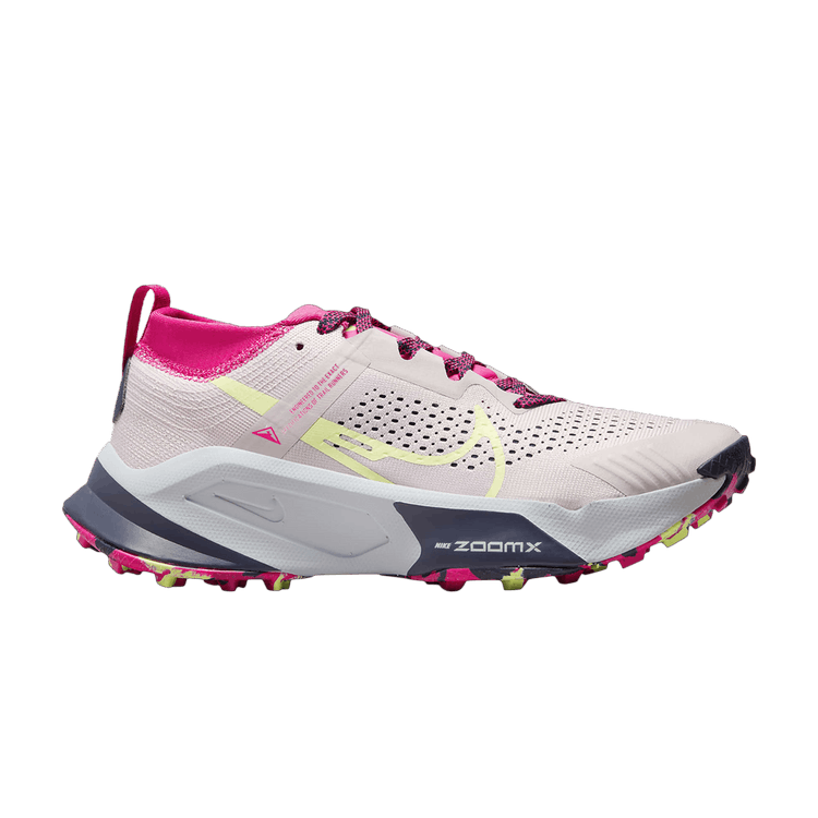 Nike Wmns ZoomX Zegama 'Platinum Violet Luminous Green' — Platinum Violet/Fireberry/Purple Ink/Luminous Green