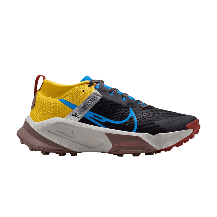 Nike Wmns ZoomX Zegama 'Black Photo Blue Sulfur' — Black/Light Photo Blue/Vivid Sulfur/Track Red/Plum Eclipse