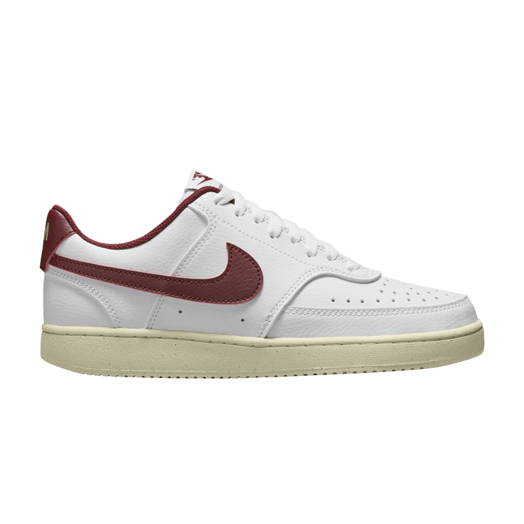 Nike Wmns Court Vision Low Next Nature 'White Team Red' — White/Muslin/Metallic Gold Star/Team Red