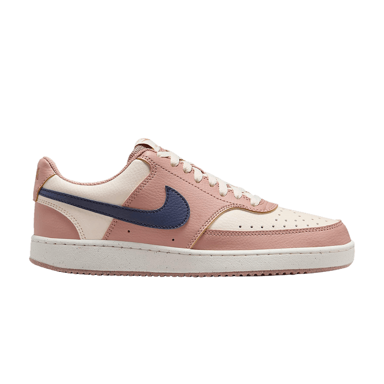 Nike Wmns Court Vision Low Next Nature 'Particle Pink Midnight Navy' — Particle Pink/Pale Ivory/Metallic Gold/Midnight Navy