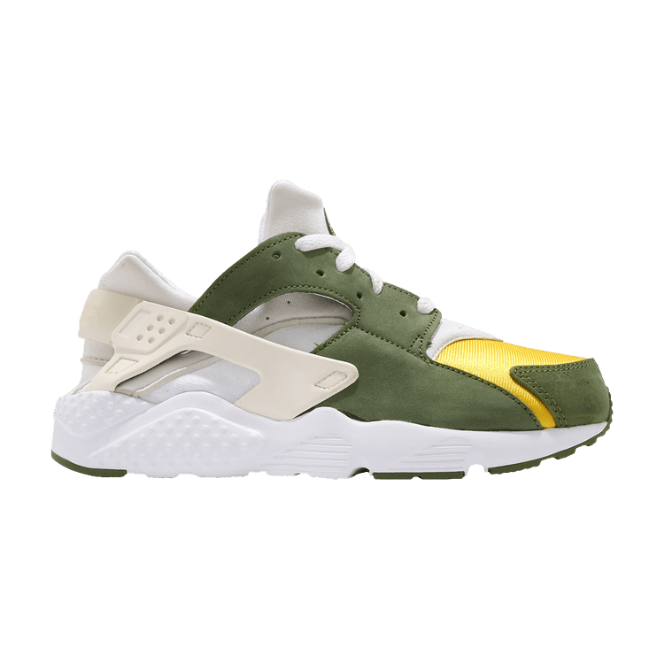 Stussy x Nike Air Huarache LE PS 'Dark Olive' 2021 — Dark Olive/White/Pale Ivory/Varsity Maize