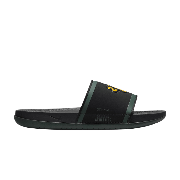 MLB x Nike Offcourt Slide 'Oakland Athletics' — Black/Pro Green/Sundown