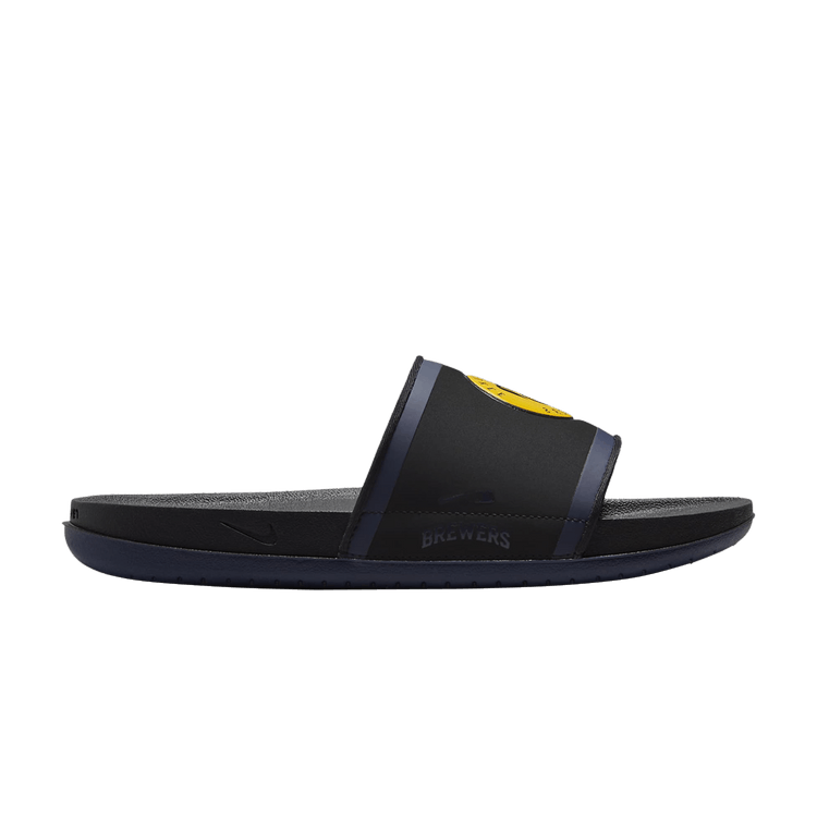 MLB x Nike Offcourt Slide 'Milwaukee Brewers 2023' — Black/College Navy/Amarillo