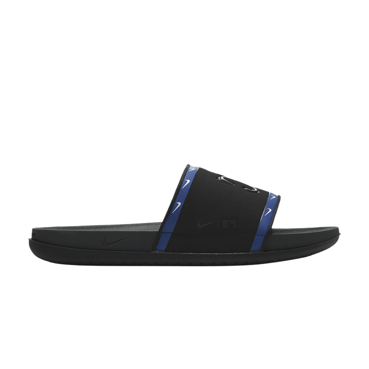 MLB x Nike OffCourt Slide 'Kansas City Royals' — Black/Rush Blue/White/Anthracite