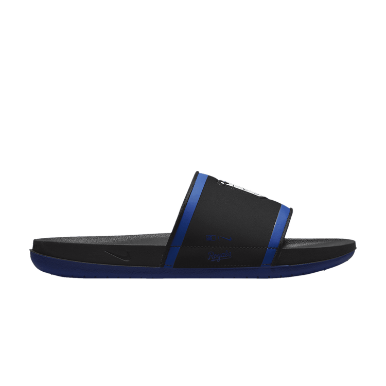 MLB x Nike Offcourt Slide 'Kansas City Royals' — Black/Rush Blue/White