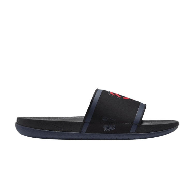 Nike MLB x Offcourt Slide 'Minnesota Twins' — Black/College Navy/Sport Red