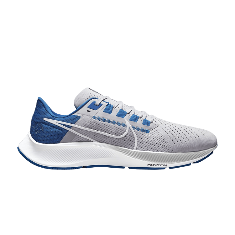 NFL x Nike Air Zoom Pegasus 38 'Detroit Lions' — Wolf Grey/Battle Blue/Black/White