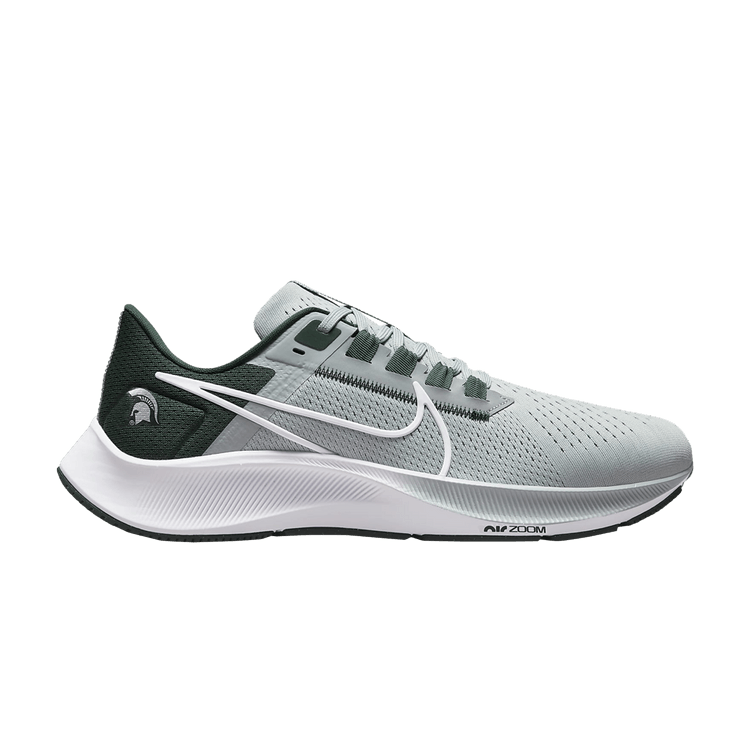 Nike Air Zoom Pegasus 38 'Michigan State' — Silver Wing/Pro Green/White
