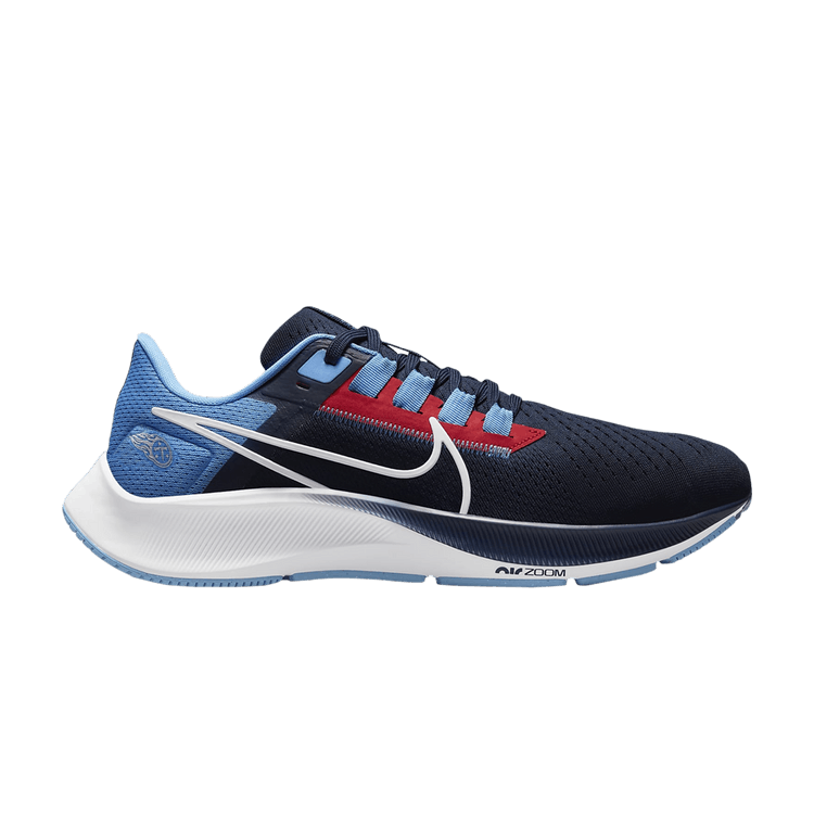 NFL x Nike Air Zoom Pegasus 38 'Tennessee Titans' — College Navy/Coast/University Red/White