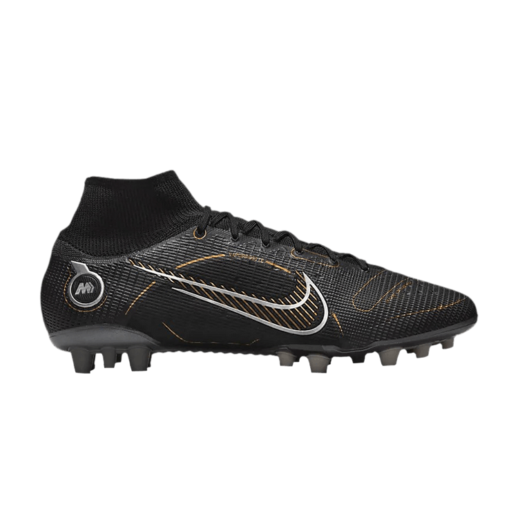 Nike Mercurial Superfly 8 Elite AG 'Black Metallic Gold' — Black/Metallic Silver/Cave Stone/Metallic Gold