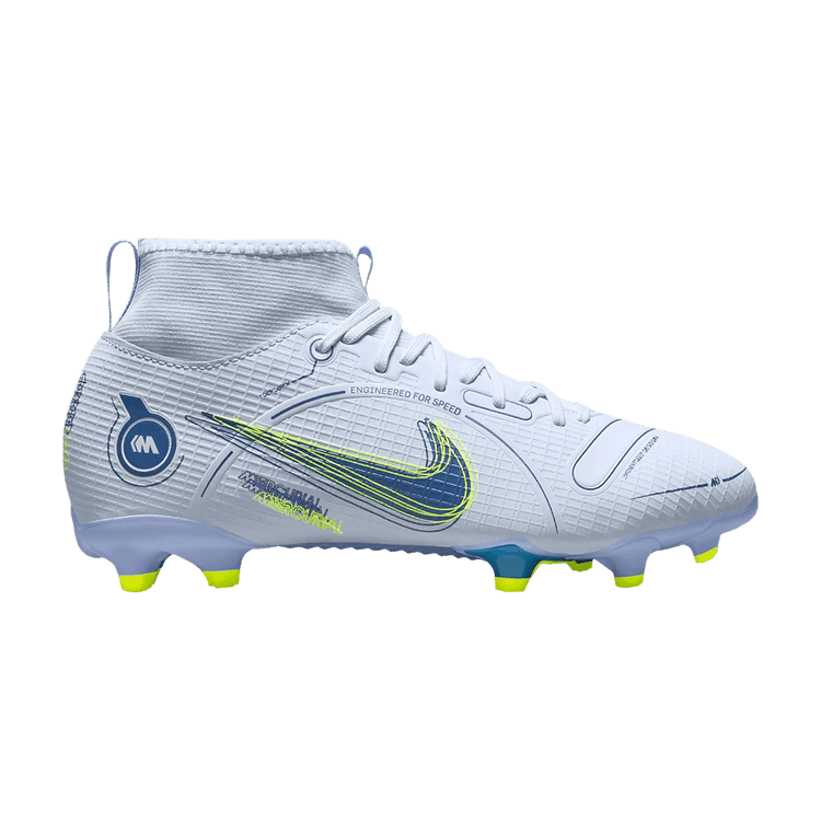 Nike Mercurial Superfly 8 Academy MG GS 'Football Grey Dark Marina Blue' — Football Grey/Light Marine/Laser Blue/Blackened Blue