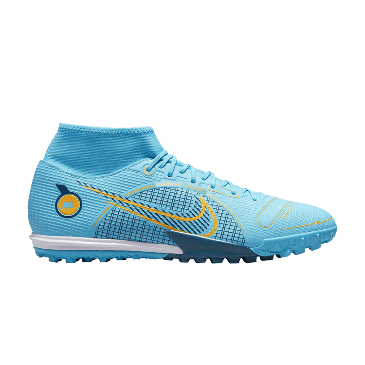 Nike Mercurial Superfly 8 Academy TF 'Chlorine Blue' — Chlorine Blue/Marina/Laser Orange